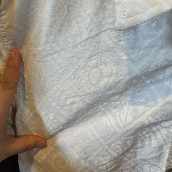 Tribal Origin White Tribal Print Casual Button Down Shirt - Picture 2 of 4